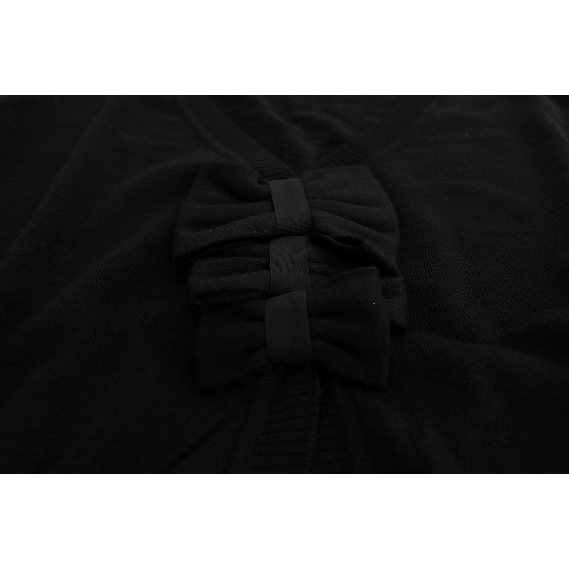 MARGHI LO'Elegant Black Wool Cardigan SweaterMcRichard Designer Brands£129.00