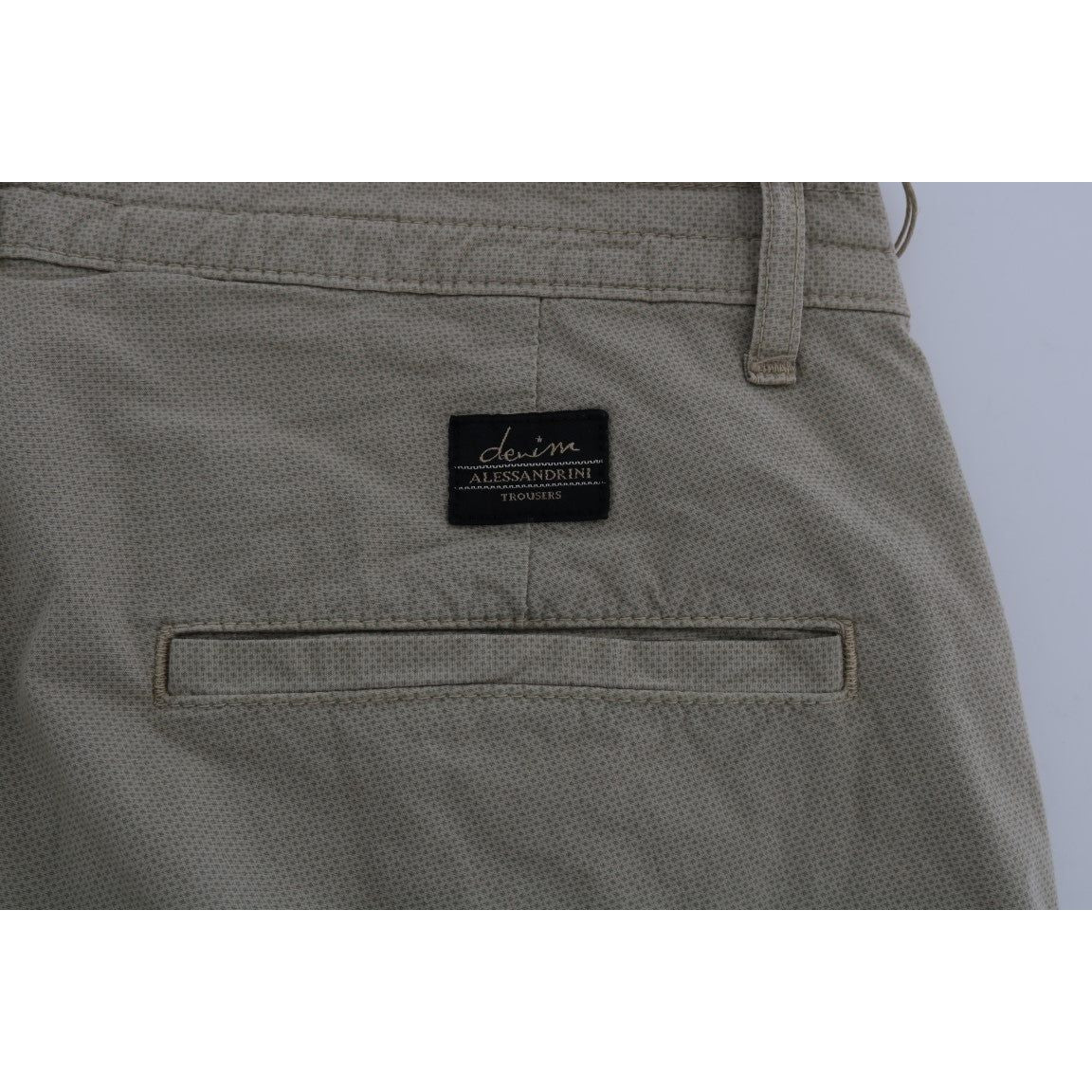 Daniele Alessandrini Beige Slim Fit Chinos for Sophisticated Style Jeans & Pants beige-cotton-stretch-slim-fit-chinos