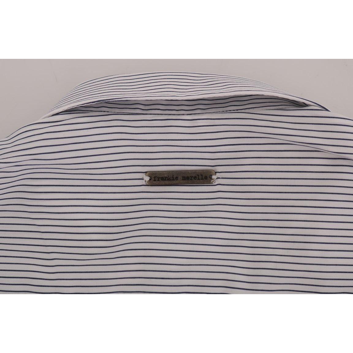 Frankie Morello Elegant White & Blue Striped Casual Shirt white-blue-striped-casual-cotton-regular-fit-shirt 457870-white-blue-striped-casual-cotton-regular-fit-shirt-7.jpg
