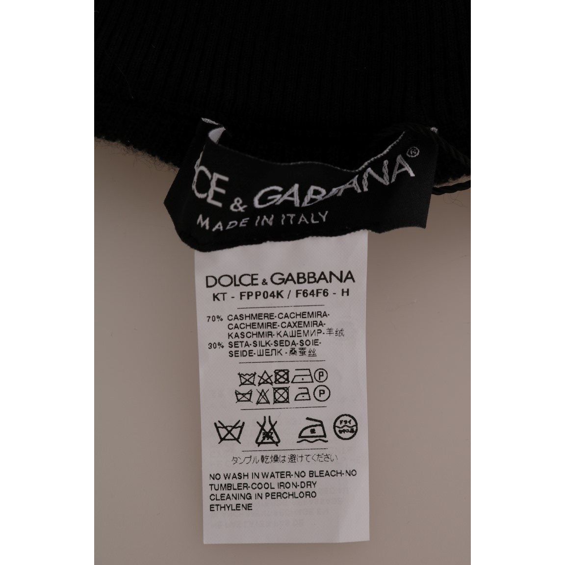 Dolce & Gabbana Elegant Black Cashmere Silk Stretch Pants black-cashmere-silk-stretch-tights-stockings