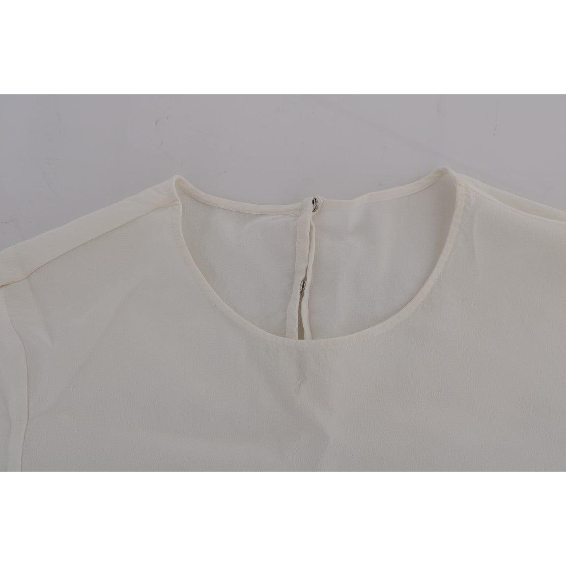 Dolce & Gabbana Silk Sequined 'Italia Is Love' White Blouse white-silk-italia-is-love-blouse-t-shirt 459603-white-silk-italia-is-love-blouse-t-shirt-4.jpg