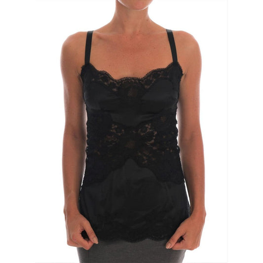 Dolce & GabbanaSilk Blend Black Lace Top Dressing GownMcRichard Designer Brands£569.00