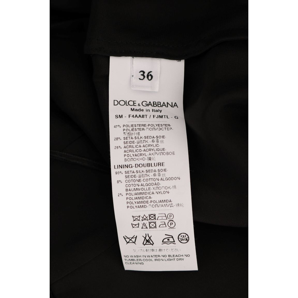 Dolce & Gabbana Elegant Black Floral Jacquard A-Line Skirt black-floral-jacquard-silk-a-line-skirt