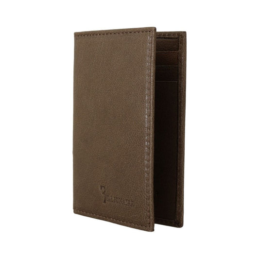 Billionaire Italian Couture Elegant Leather Men's Wallet in Brown brown-leather-bifold-wallet-4 Wallet