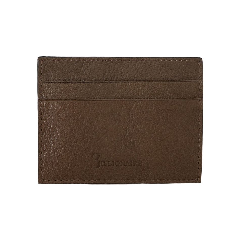 Billionaire Italian Couture Elegant Turtledove Leather Men's Wallet Wallet brown-leather-cardholder-wallet-1 463456-brown-leather-cardholder-wallet-2-2.jpg