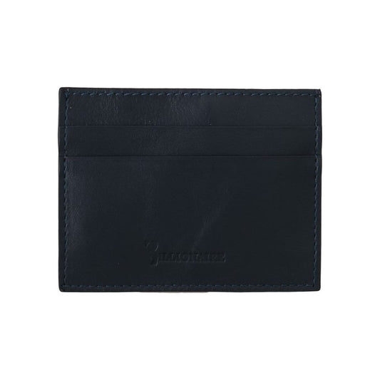 Billionaire Italian Couture Elegant Blue Leather Men's Wallet Wallet blue-leather-cardholder-wallet-1