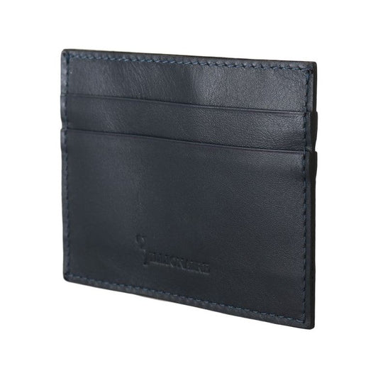 Billionaire Italian Couture Elegant Blue Leather Men's Wallet blue-leather-cardholder-wallet-1 Wallet