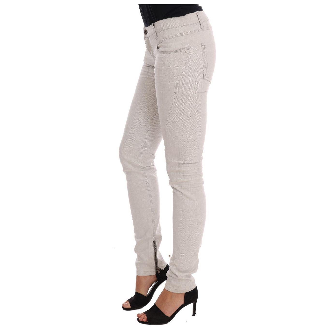 Costume National Chic White Slim-Fit Stretch Jeans white-cotton-stretch-slim-jeans 465909-white-cotton-stretch-slim-jeans-1.jpg