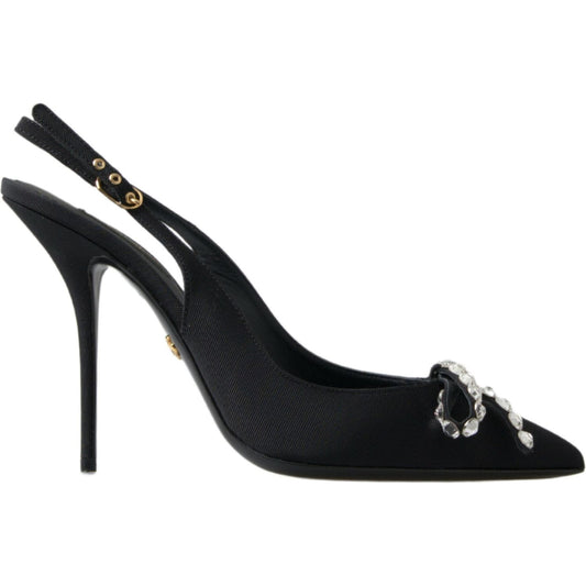 Dolce & GabbanaEmbellished Black Slingback Heels PumpsMcRichard Designer Brands£499.00