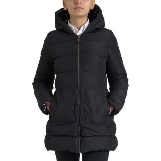 Dolce & Gabbana Elegant Full Zip Black Hooded Jacket black-polyester-hooded-blouson-full-zip-jacket