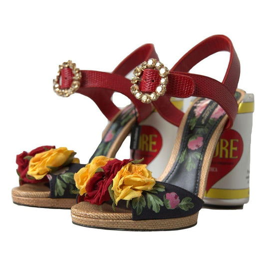 Dolce & GabbanaElegant Ankle Strap Sandals with Crystal BuckleMcRichard Designer Brands£1729.00