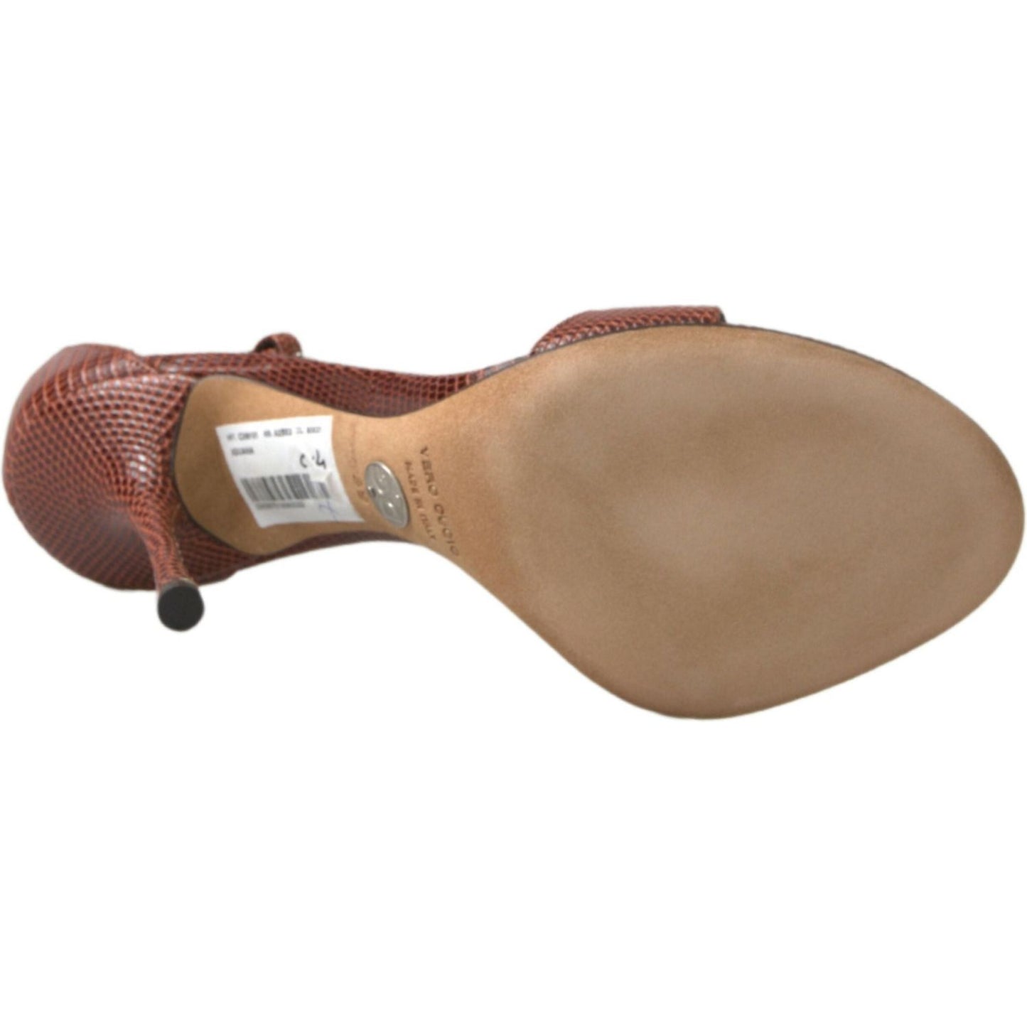 Dolce & Gabbana Elegant Strappy Leather Heels Sandals brown-leather-high-heels-sandals-shoes