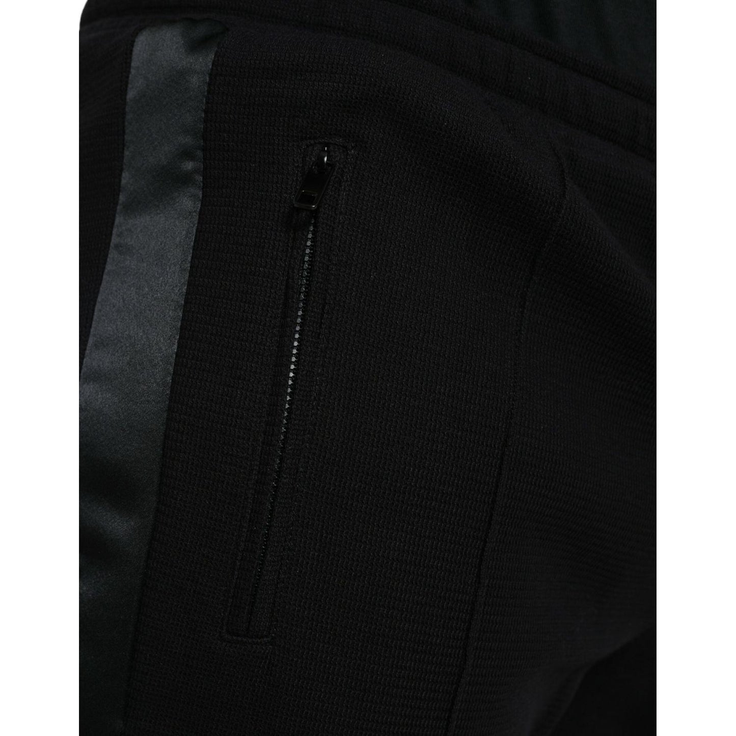Dolce & Gabbana Elegant Black Cotton Blend Jogger Pants black-cotton-blend-jogger-sweatpants-pants