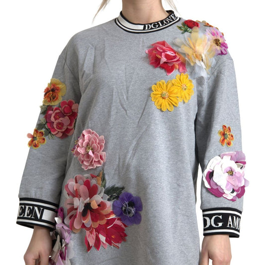 Dolce & Gabbana Chic Embellished Crew Neck Pullover Sweater gray-dg-amore-queen-floral-pullover-sweater 465A0744-3b735718-ec4.jpg
