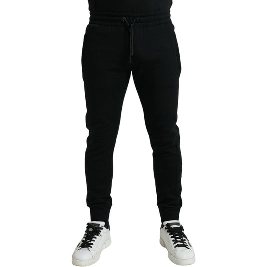 Dolce & Gabbana Exquisite Cotton Blend Jogger Pants - Black black-cotton-blend-jogger-men-sweatpants-pants