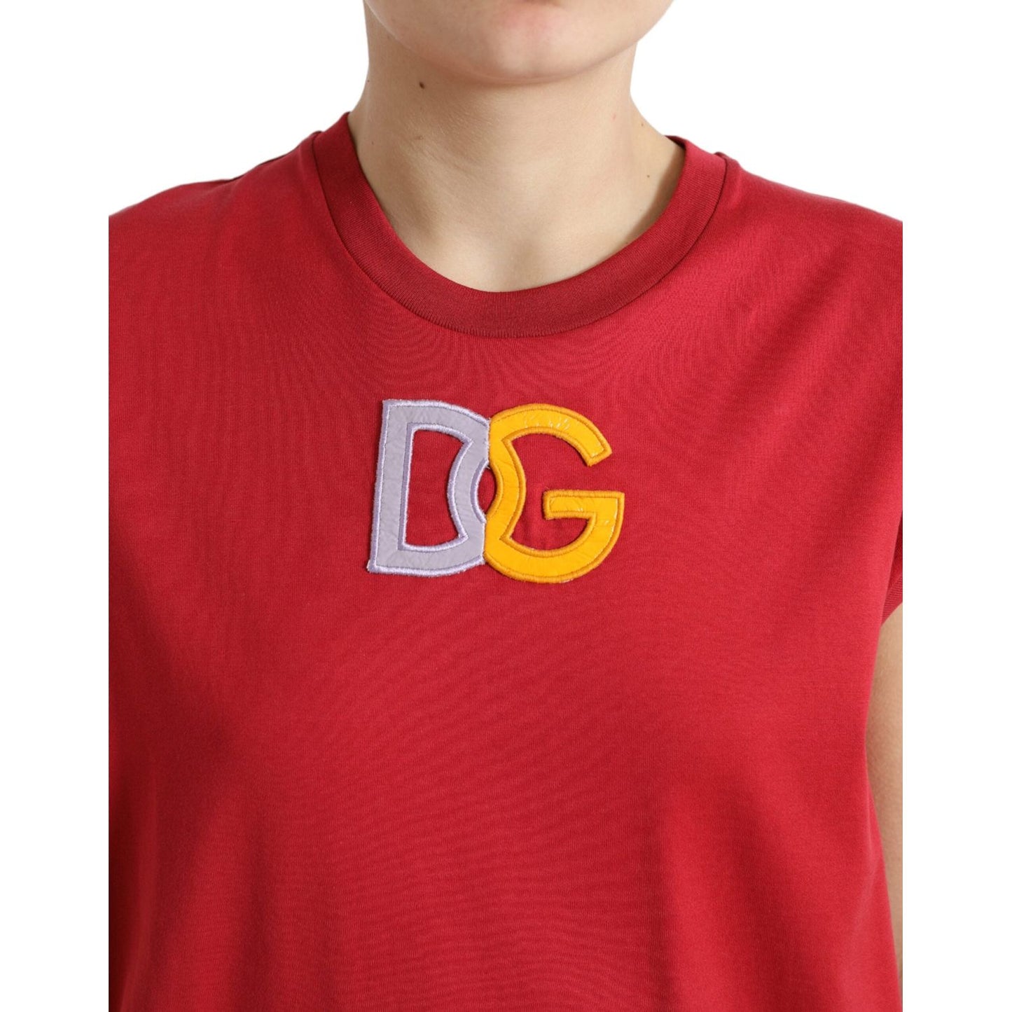 Dolce & Gabbana Elegant Red Cotton Crew Neck Tank Top red-cotton-dg-logo-crew-neck-tank-top-t-shirt 465A0925-BG-1-scaled-751fc516-08c.jpg