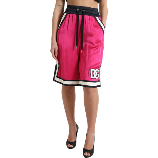 Dolce & Gabbana Chic Pink High Waist Jersey Shorts pink-viscose-jersey-logo-high-waist-shorts 465A1041-BG-scaled-f727425a-26c.jpg