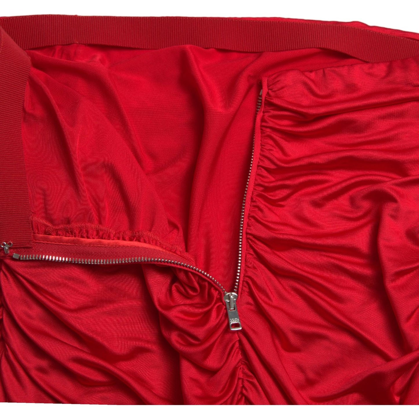 Dolce & Gabbana Elegant Pleated Mini Skirt in Vibrant Red red-viscose-high-waist-fitted-pleated-skirt