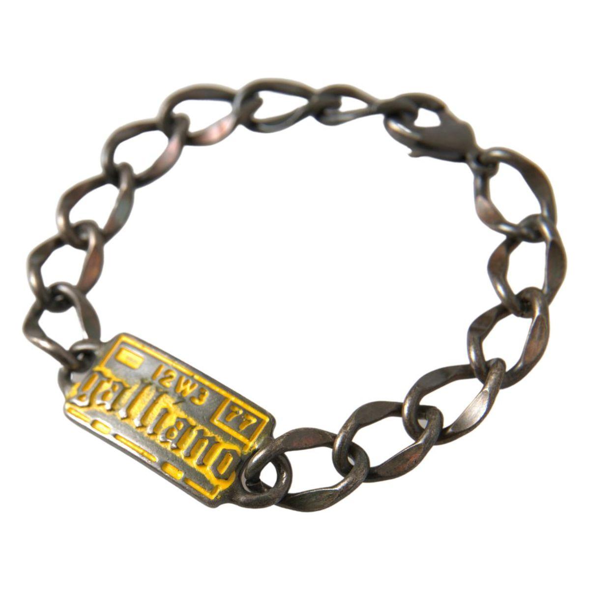 John Galliano Antique Silver Chain Link Bracelet for Women silver-tone-brass-chain-logo-plaque-branded-antique-bracelet 465A1285-scaled-71781eae-4a9.jpg