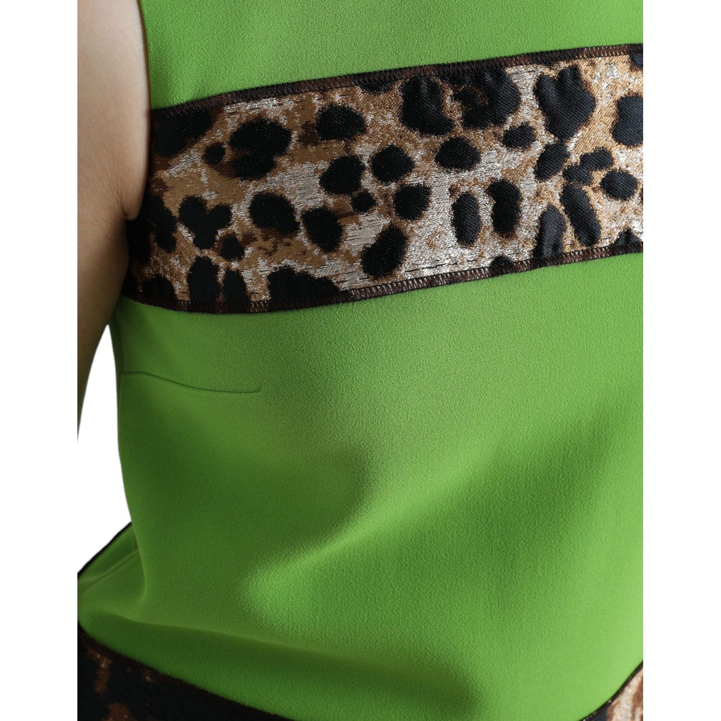 Dolce & Gabbana Chic Apple Green Shift Dress apple-green-sleeveless-panelled-shift-dress 465A1538-bg-scaled-a54c3bc1-5df.jpg