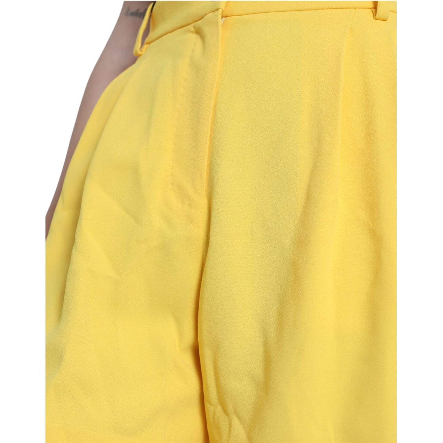 Dolce & Gabbana Elegant High Waist Bermuda Shorts in Sunny Yellow yellow-viscose-high-waist-bermuda-shorts 465A1544-BG-scaled-404809a4-5b2.jpg
