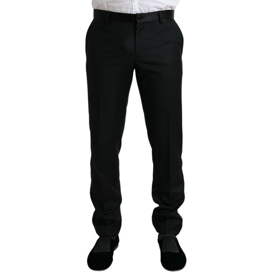 Dolce & Gabbana Elegant Slim Fit Wool Dress Pants black-wool-slim-fit-formal-trouser-dress-pants