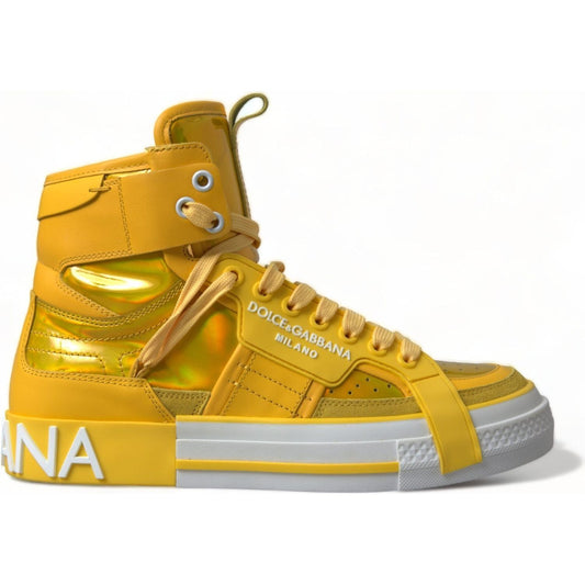 Dolce & Gabbana Chic High-Top Color-Block Sneakers yellow-white-leather-high-top-sneakers-shoes 465A2109-BG-scaled-77dbff5f-140.jpg
