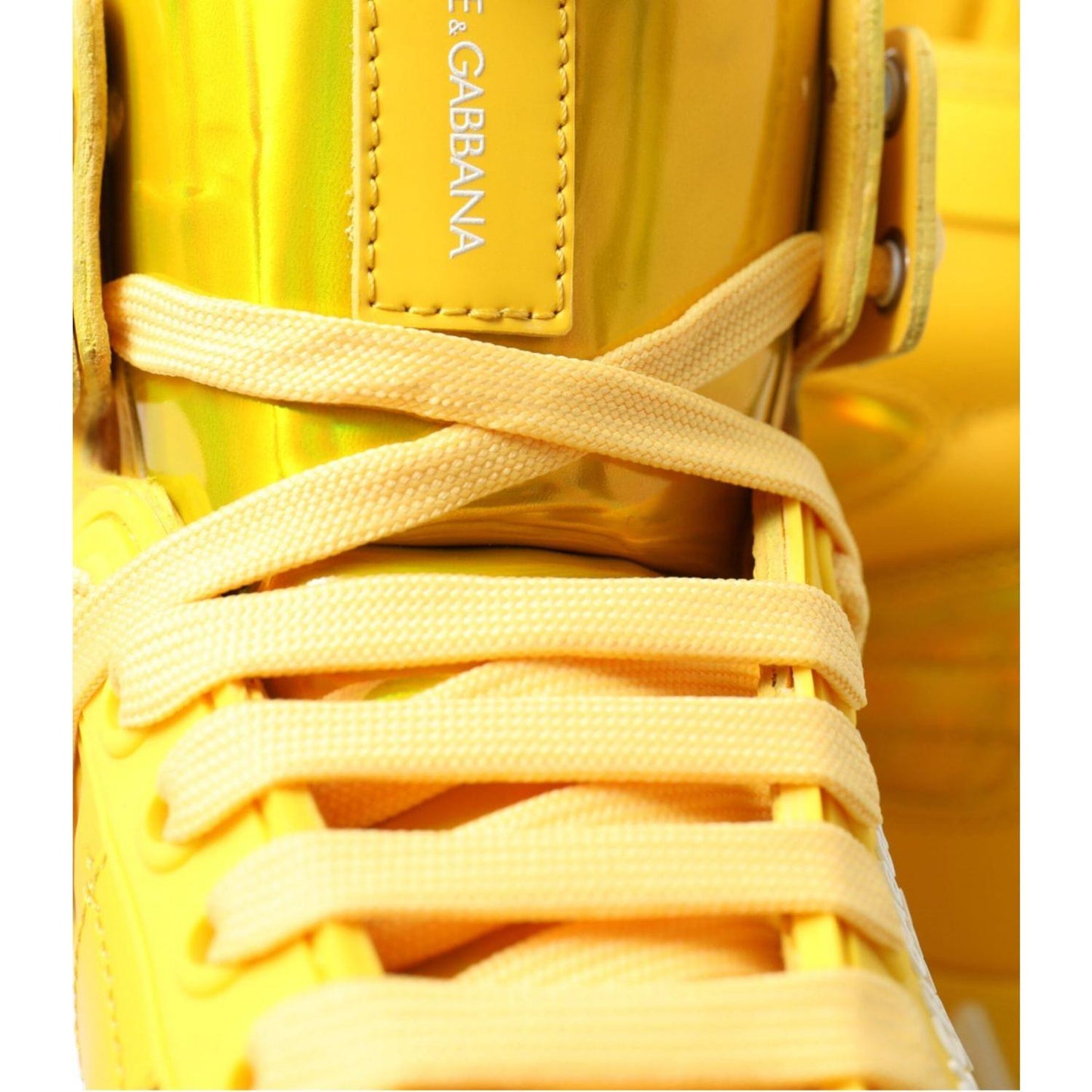 Dolce & Gabbana Chic High-Top Color-Block Sneakers yellow-white-leather-high-top-sneakers-shoes 465A2115-BG-scaled-58ebccf2-003.jpg