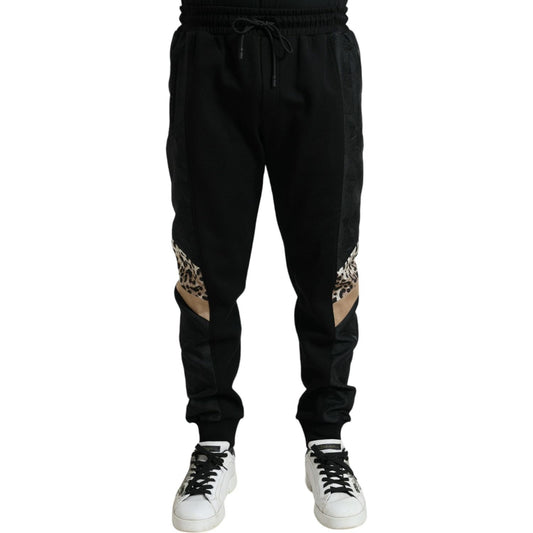 Dolce & Gabbana Elegant Black Leopard Jogger Pants black-cotton-slim-stretch-jogger-pants 465A2123-BG-scaled-d147c81e-daf.jpg
