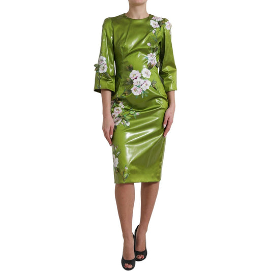 Dolce & Gabbana Floral Elegance Midi Sheath Dress WOMAN DRESSES green-floral-embellished-sheath-midi-dress 465A2319-EBAY-15f430ab-9a8.jpg