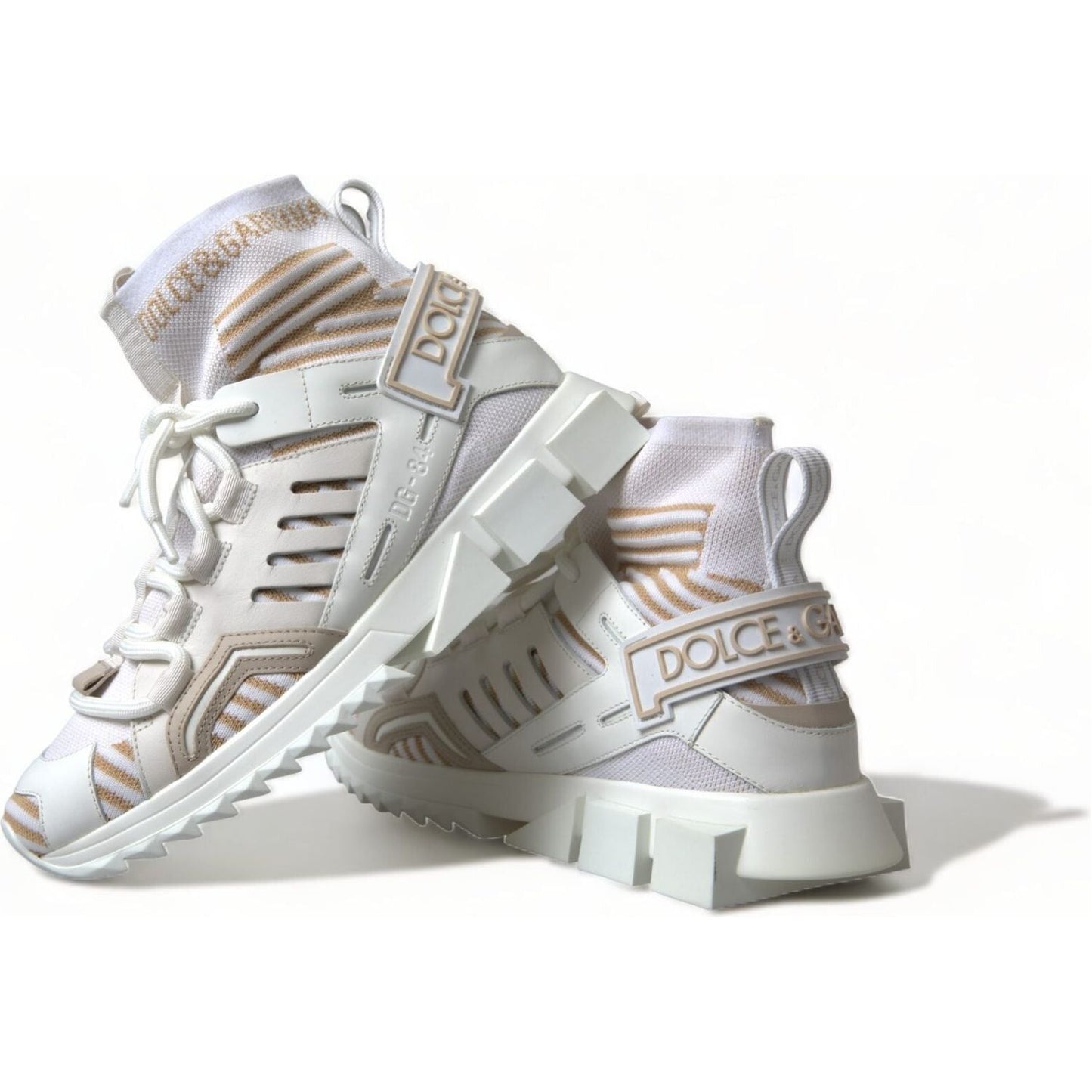 Dolce & Gabbana Elegant Sorrento Slip-On Sneakers in White and Beige white-beige-sorrento-socks-sneakers-shoes-1 465A2449-BG-scaled-6935dfe8-c90.jpg