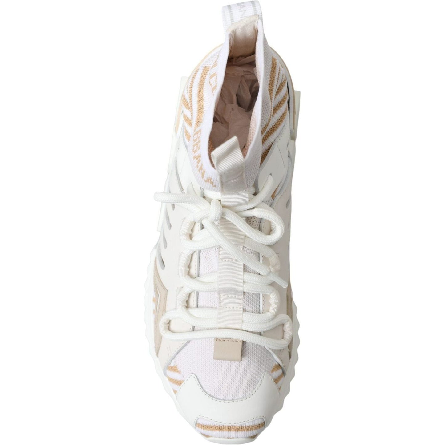 Dolce & Gabbana Elegant Sorrento Slip-On Sneakers in White and Beige white-beige-sorrento-socks-sneakers-shoes-1 465A2452-BG-scaled-b7393d8b-702.jpg