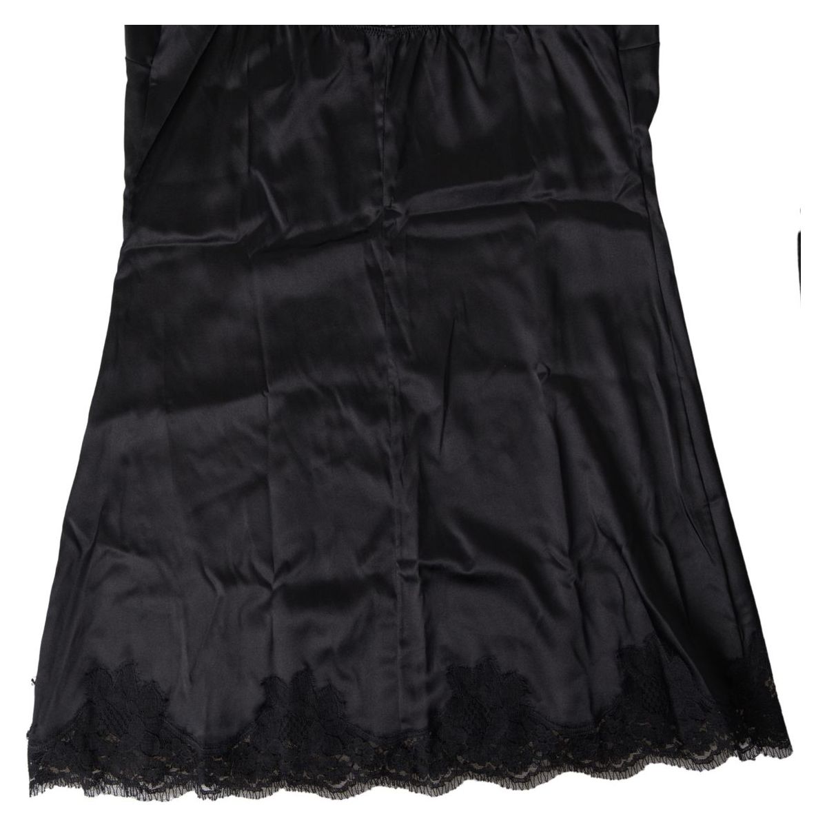 Dolce & Gabbana Sultry Black Silk Camisole Top black-lace-silk-sleepwear-camisole-top-underwear