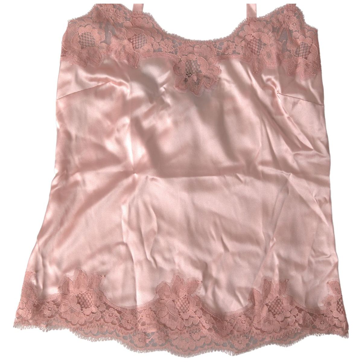 Dolce & Gabbana Elegant Silk Blend Camisole antique-rose-lace-silk-camisole-top-underwear