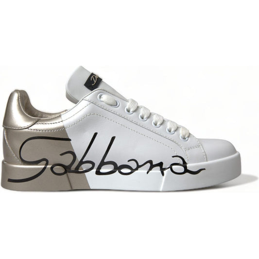 Dolce & Gabbana Elegant White & Gold Leather Sneakers white-gold-lace-up-womens-low-top-sneakers 465A2619-BG-scaled-5c0a6241-b7e.jpg