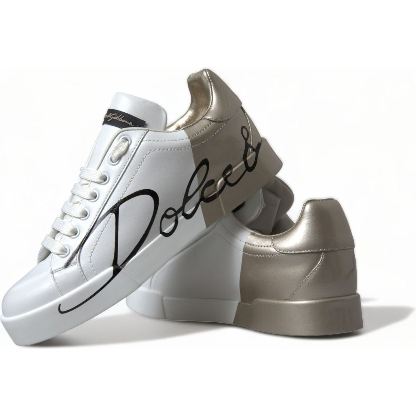 Dolce & Gabbana Elegant White & Gold Leather Sneakers white-gold-lace-up-womens-low-top-sneakers 465A2621-BG-scaled-1db358fa-c31.jpg