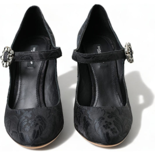 Dolce & Gabbana Chic Black Brocade Mary Janes Pumps black-brocade-mary-janes-heels-pumps-shoes 465A2717-BG-scaled-5d814bb7-1f8.jpg