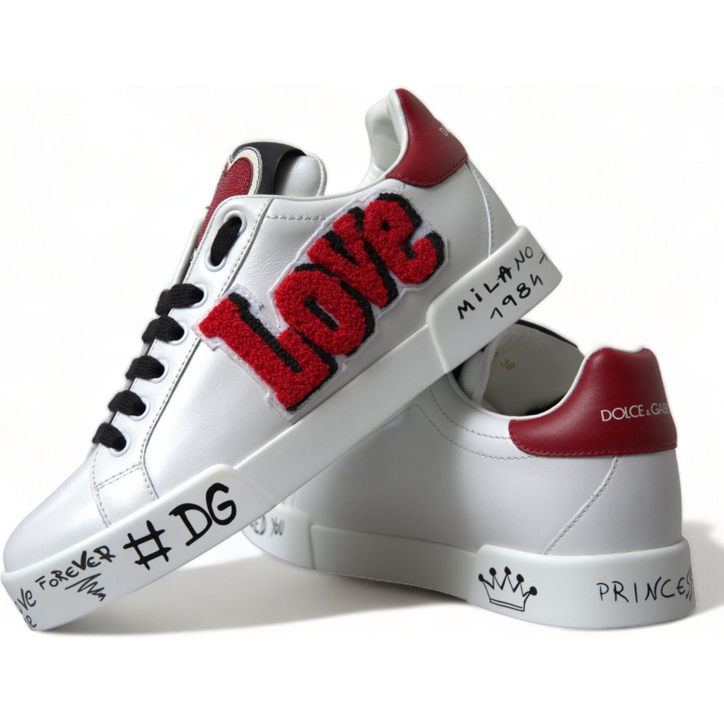 Dolce & Gabbana Chic White Portofino Leather Sneakers white-love-patch-portofino-classic-sneakers-shoes 465A3323-BG-scaled-249edecf-429.jpg