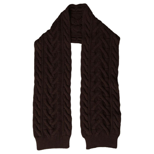 Dolce & Gabbana Elegant Cashmere Wool Blend Scarf brown-cashmere-knit-neck-wrap-shawl-scarf 465A3566-5d3c29a5-2c1.jpg
