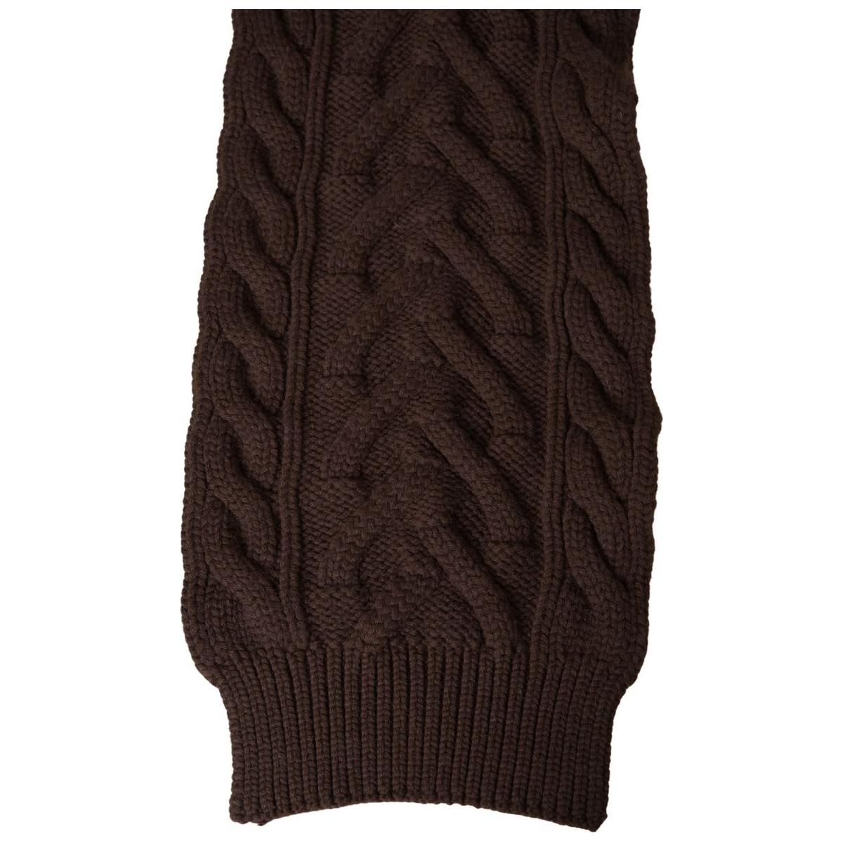 Dolce & Gabbana Elegant Cashmere Wool Blend Scarf brown-cashmere-knit-neck-wrap-shawl-scarf 465A3567-3234aa05-e20.jpg
