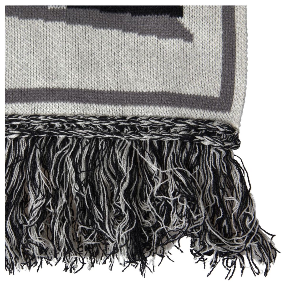 Dolce & Gabbana Elegant Gray Cashmere Men's Scarf gray-cashmere-knitted-wrap-shawl-fringe-scarf