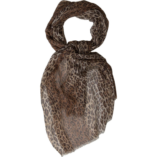 Dolce & Gabbana Brown Leopard Silk Shawl Wrap Foulard Scarf brown-leopard-silk-shawl-wrap-foulard-scarf 465A4062-scaled-98684988-a86.jpg