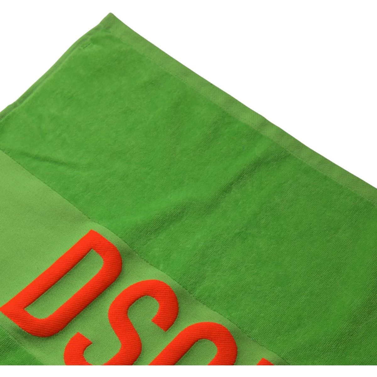 Dsquared² Chic Green Cotton Beach Towel green-logo-print-cotton-soft-unisex-beach-towel 465A4224-cd6522ab-44c.jpg