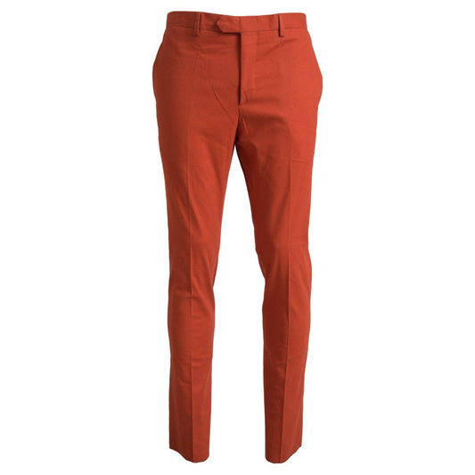 BENCIVENGA Orange Straight Fit Men Formal Trousers Pants orange-straight-fit-men-formal-trousers-pants