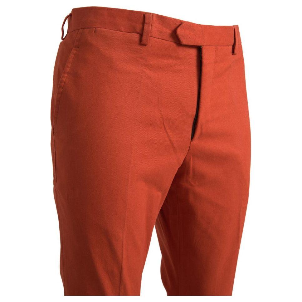 BENCIVENGA Elegant Orange Pure Cotton Pants orange-straight-fit-men-formal-trousers-pants 465A4262-Medium-21d99b48-f8e.jpg