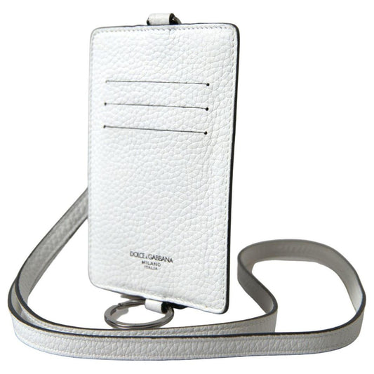 Dolce & Gabbana Elegant White Leather Cardholder Lanyard white-leather-lanyard-logo-card-holder-men-wallet 465A4506-scaled-03bdb9c7-d57_526f393b-b826-4295-a2c0-36e7ced14df6.jpg