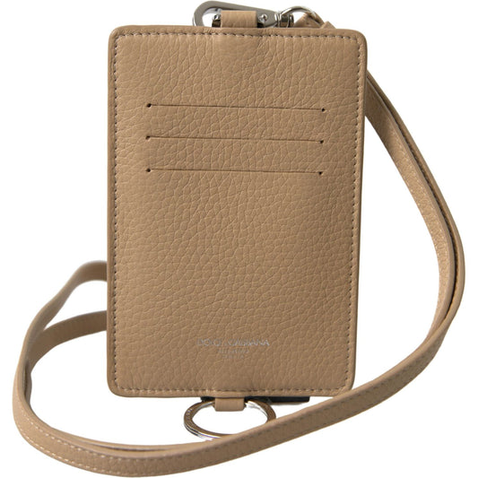 Dolce & GabbanaElegant Beige Leather Cardholder WalletMcRichard Designer Brands£239.00