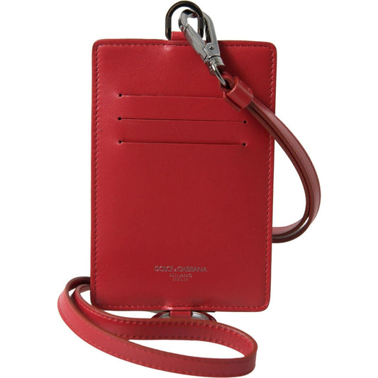 Dolce & GabbanaElegant Red Leather Lanyard Card HolderMcRichard Designer Brands£239.00