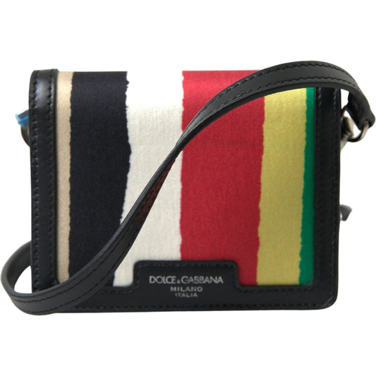 Dolce & Gabbana Multicolor Bifold Leather Wallet with Strap multicolor-leather-shoulder-strap-card-holder-wallet 465A4596-scaled-c087506e-33f.jpg