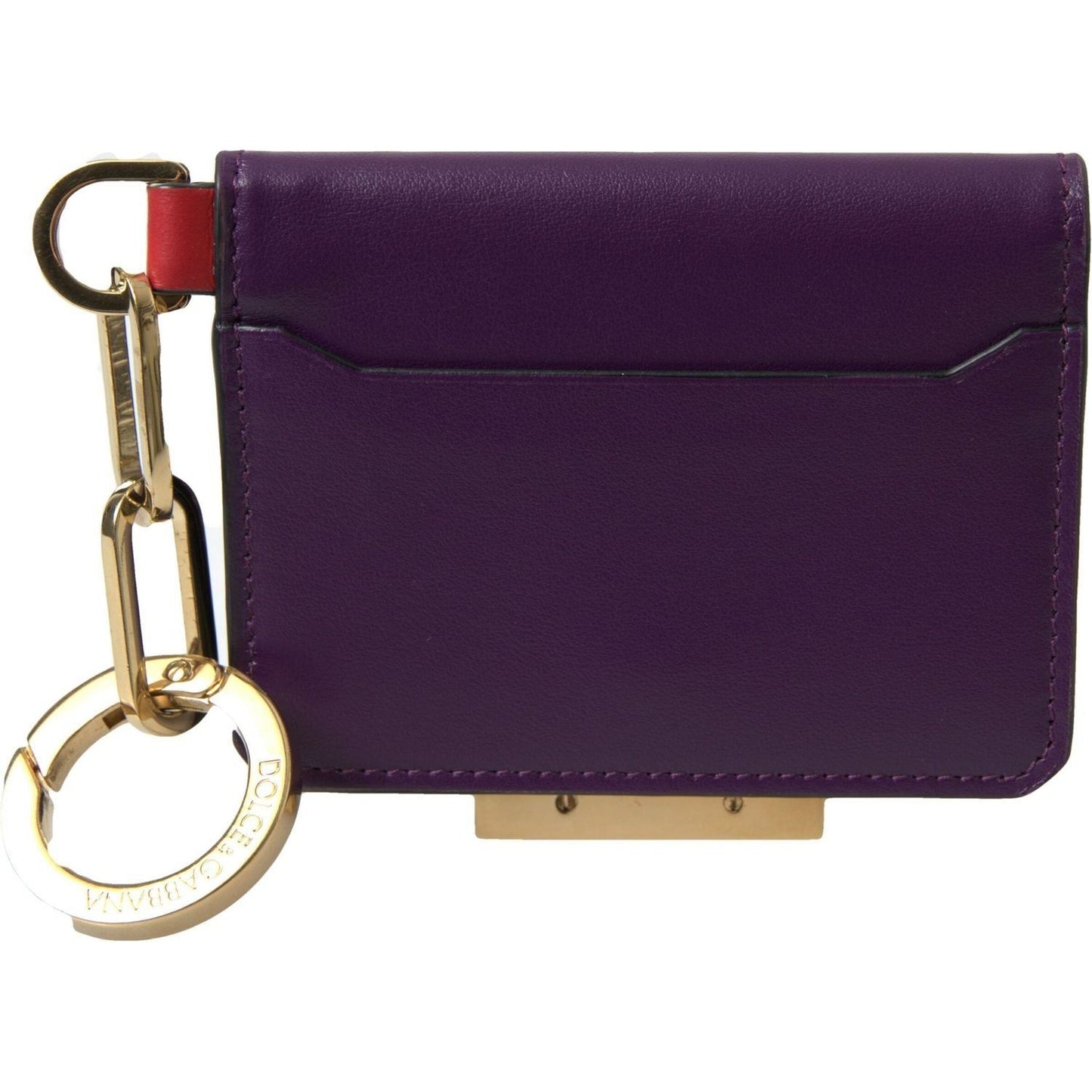 Dolce & Gabbana Purple Leather French Flap Wallet purple-calf-leather-bifold-logo-card-holder-wallet
